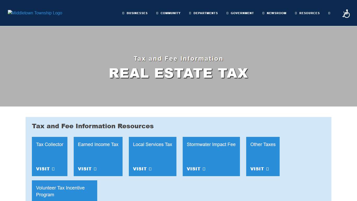 Real Estate Tax Middletown Township Bucks County PA