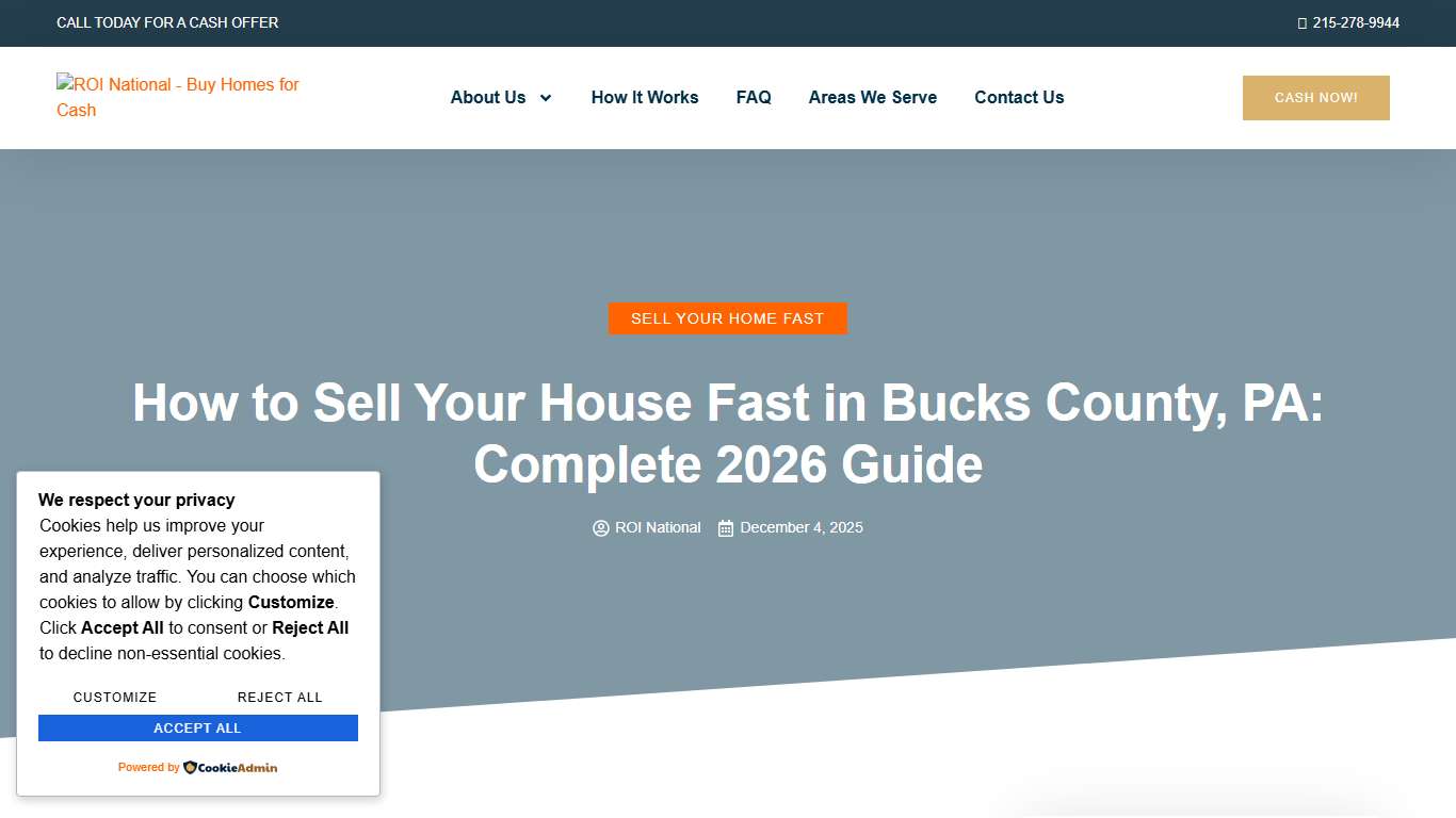 How to Sell Your House Fast in Bucks County, PA: Complete 2026 Guide